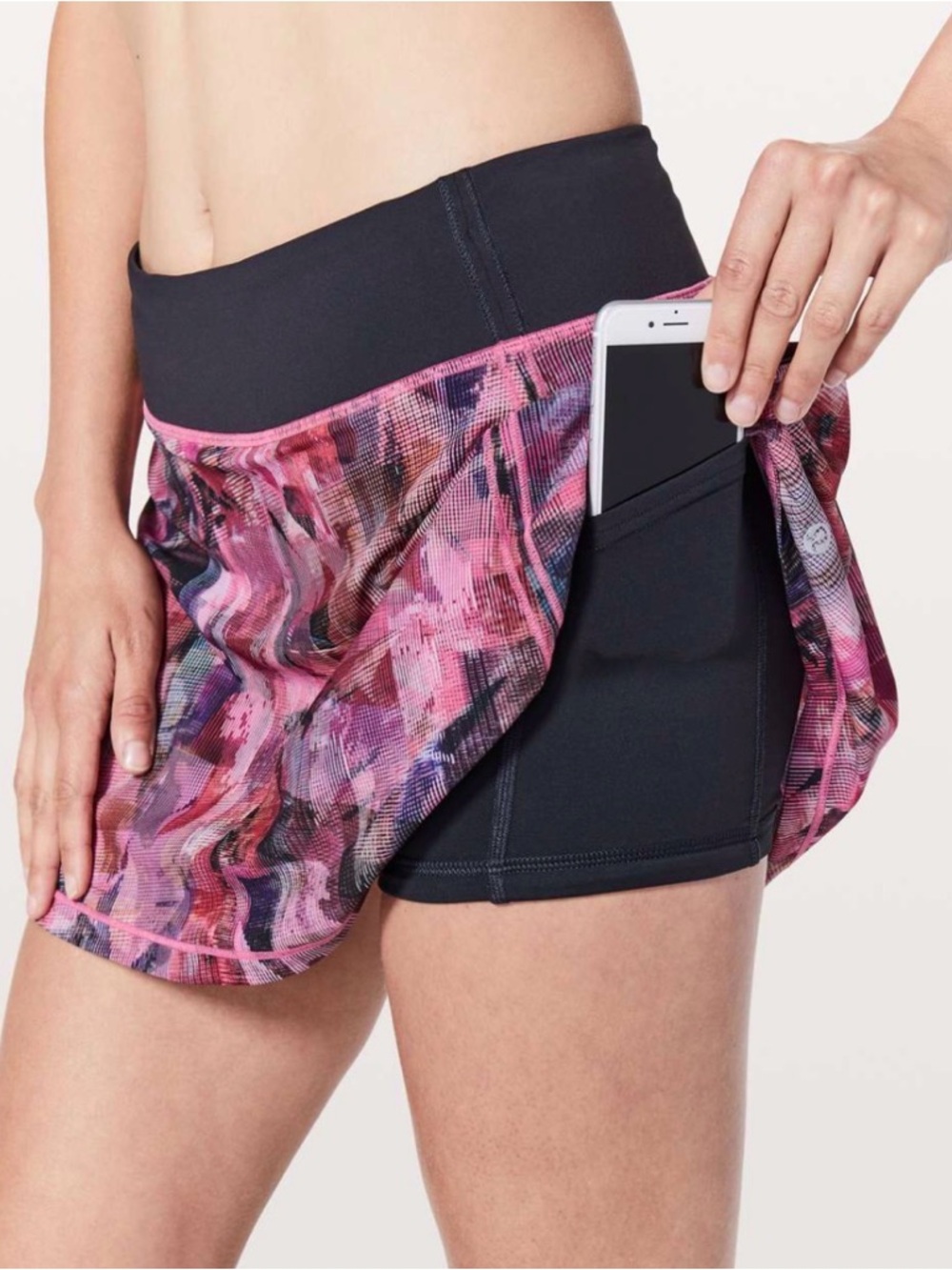 Lululemon Pace Rival Skirt Tall 15” Sun Dazed Multi Pink Sz 6